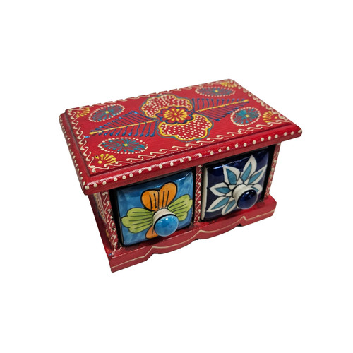 Hand painted red wooden - hand-painted,