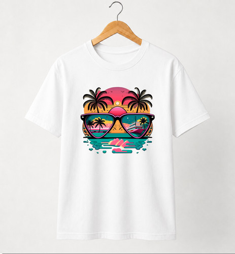 Shirt tramonto tropicale con - t-shirt,