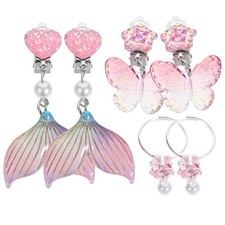 3 paia di orecchini a clip per