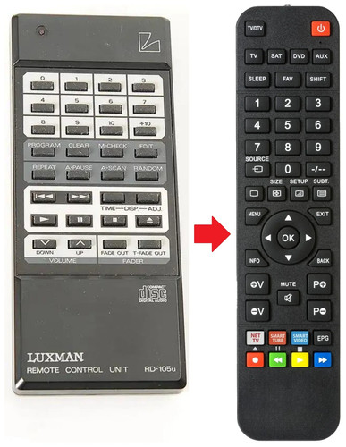 Telecomando adatto per luxman - telecomando,