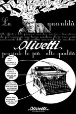 Poster Manifesto Locandina Pubblicitaria Ufficio Olivetti Ivrea Stampa 50x70 Cm.