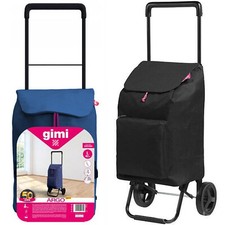 Carrello Spesa Gimi Blu Argo Resistente Antipioggia 42L Carrellino Portaspesa