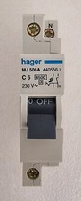HAGER Interruttore Automatico Magnetotermico 1 Polo+N 6 A 4.5 Ka