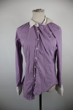 FRED PERRY CAMICIA DONNA TG. M WOMAN SHIRT CASUAL VINTAGE COTONE A RIGHE
