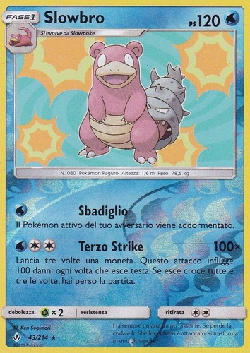 Carta pokemon slowbro - pokemon,