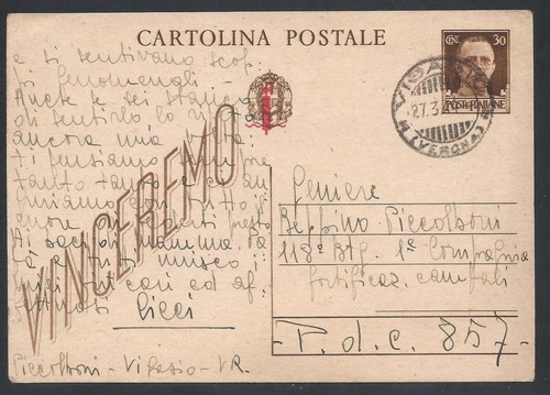 Storia postale rsi 1944 - storia, intero