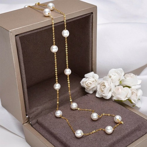 18k gold 5mm white pearl - 4-5.5mm,