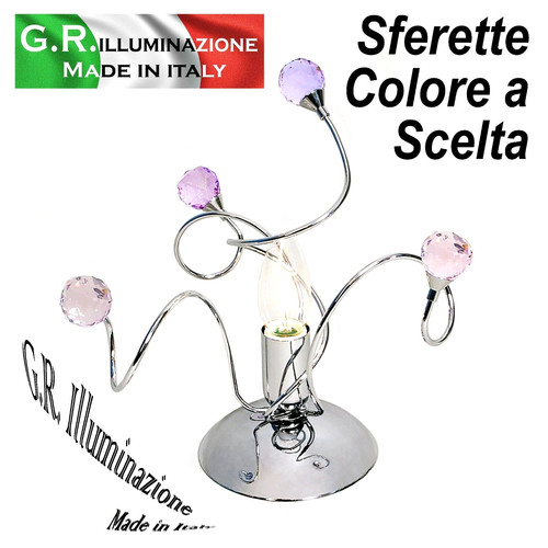 Lumetto moderno cromato luce - lumetto,
