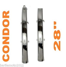 Coppia Parafanghi Inox Cromato Bici Condorino 28" Comp. di Aste e Morsetti