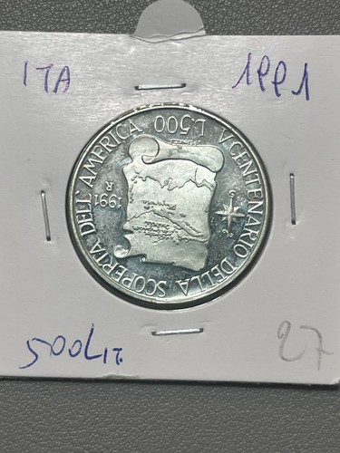 500 lire argento colombo - lire,