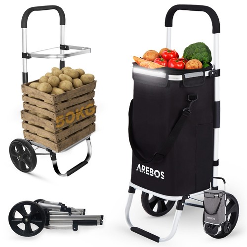 Arebos carrello spesa 3in1 - carrello,