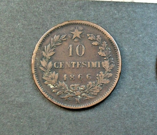 Centesimi 1866 segno di - centesimi,