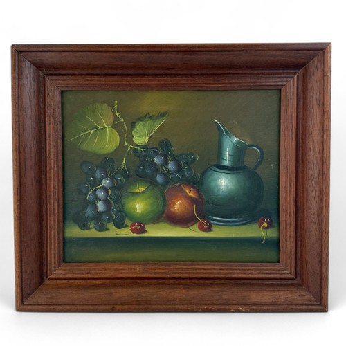 Quadro olio brocca frutta - , su
