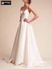 Abito Vestito da Sposa Semplice con Piccolo Strascico Wedding Dress BRID024