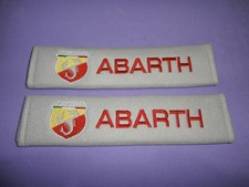 2X COPRI CINTURE DI SICUREZZA LOGO ABARTH FIAT 500 D F L R 126 127 128 850 124 
