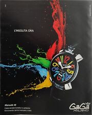 GAGA MILANO MANUALE 48 OROLOGIO Pubblicità 1 pagina 2011 GA GA