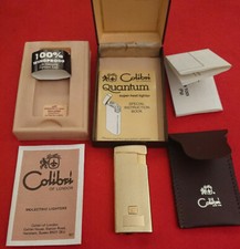 ACCENDINO VINTAGE MOLECTRIC COLIBRI QUANTUM 100 DORATO CON ASTUCCIO E PORTA