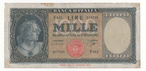 1000 lire italia - lire, ornata