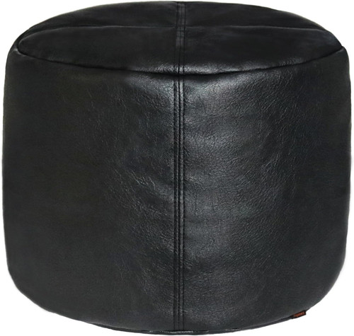 Unstuffed faux leather - unstuffed, pouf