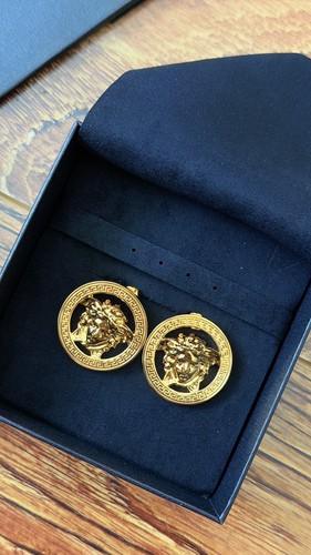 Versace medusa earrings - versace,