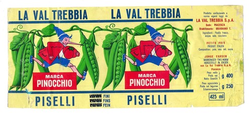 Etichetta originale piselli - etichetta,
