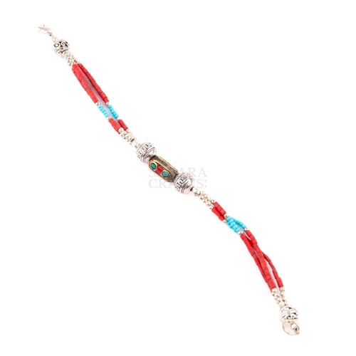 Bracciale tibetano perline - bracciale, tibetano,
