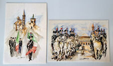 Cartolina Civitanova Giovanni Colucci Acquerelli su carta Onore Sergio Piermanni