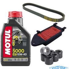KIT TAGLIANDO OLIO CINGHIA RULLI FILTRO ARIA KYMCO AGILITY R16 125 150 2008/2014