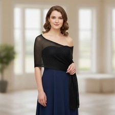 Stola donna nera elegante - stola,