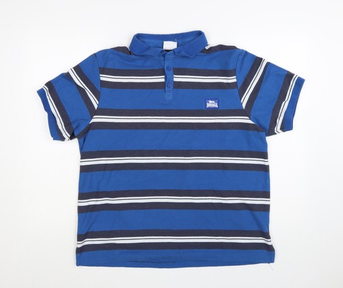Polo uomo lonsdale blu righe - a,