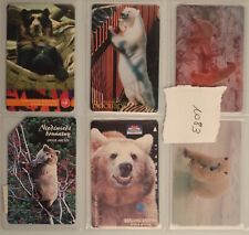 art.1083-n.6 telephons cards, Orsi, Bears, vari paesi