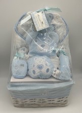 CESTO REGALO IN VIMINI 8 PEZZI NEONATO NEONATA TENERI BEBE' 1860