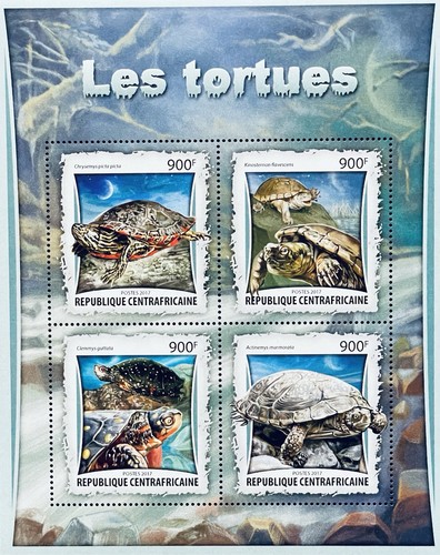 Central africa turtles stamps - central,