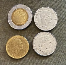 Lot Of 4 Italy Coins: 1941