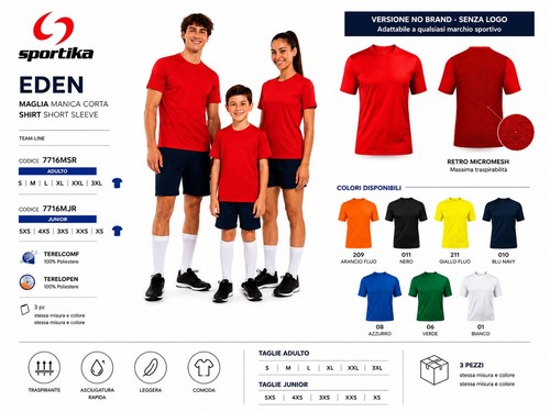 Maglia calcio volley sportika - maglia,