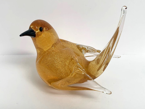 Uccellino foglia maculata oro