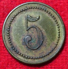 Gettone centesimi lira - gettone, 5