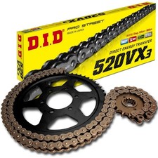 Kit catena DID acciaio 520VX3