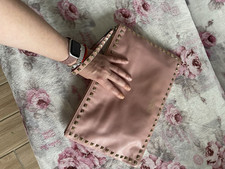 Pochette Valentino Garavani Rockstud In Pelle Rosa
