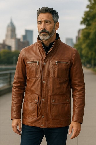 Giacca militare pelle - militare, in