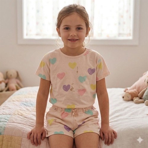 Zara girls piece heart print - zara,