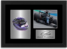 Poster firmato casco Lewis