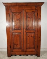 ANTICO ARMADIO PIEMONTESE legno abete FORMELLE epoca 1800 GUARDAROBA DISPENSA