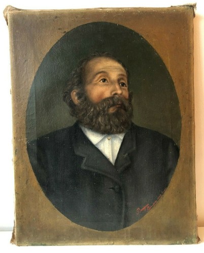Antico quadro olio tela - quadro-olio, su