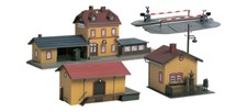 AUHAGEN 15102 Scala HO Set Stazione, deposito, casello, passaggio a livello