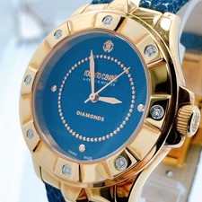 Orologio rotondo con diamanti