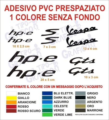 Kit adesivi stickers vespa gts - adesivi,
