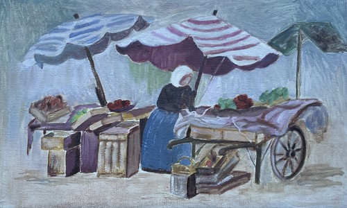 Espressionista donna sulla - espressionista,