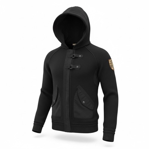 Napapijri black hooded sweater - hooded,
