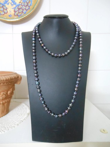 Elegante laccio perle - pavone,